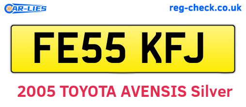 FE55KFJ are the vehicle registration plates.