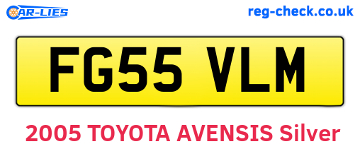 FG55VLM are the vehicle registration plates.