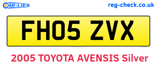 FH05ZVX are the vehicle registration plates.
