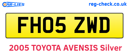 FH05ZWD are the vehicle registration plates.