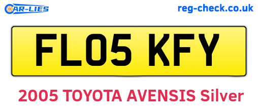 FL05KFY are the vehicle registration plates.