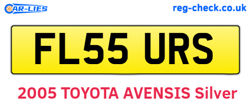 FL55URS are the vehicle registration plates.