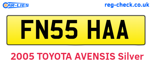 FN55HAA are the vehicle registration plates.