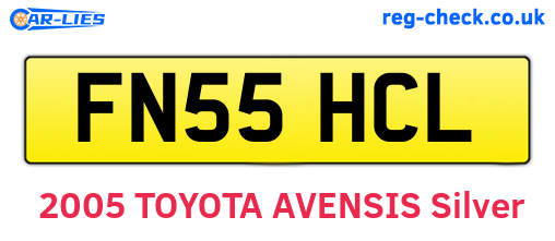FN55HCL are the vehicle registration plates.