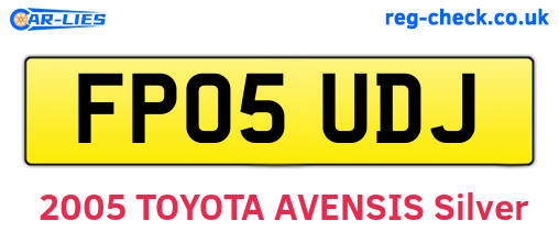 FP05UDJ are the vehicle registration plates.