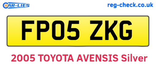 FP05ZKG are the vehicle registration plates.