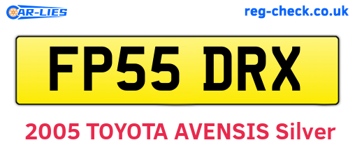 FP55DRX are the vehicle registration plates.