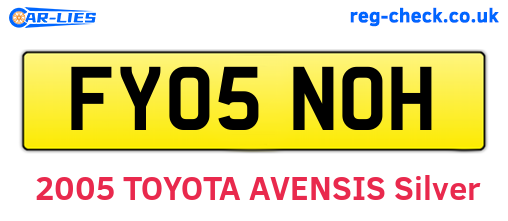 FY05NOH are the vehicle registration plates.