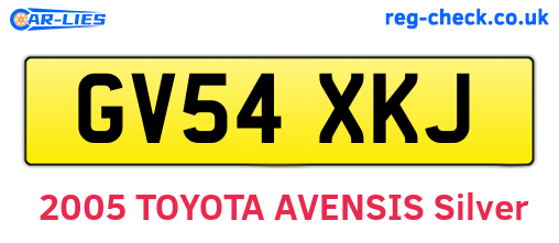 GV54XKJ are the vehicle registration plates.