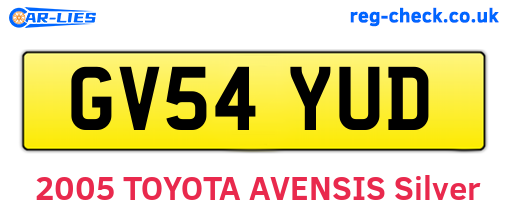 GV54YUD are the vehicle registration plates.