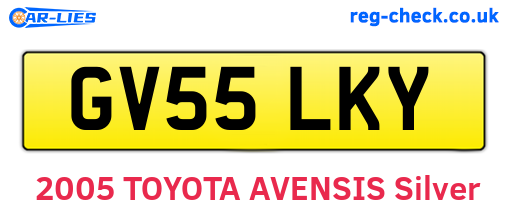 GV55LKY are the vehicle registration plates.