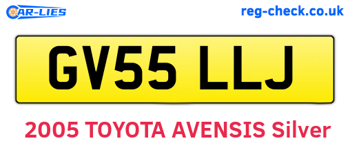 GV55LLJ are the vehicle registration plates.