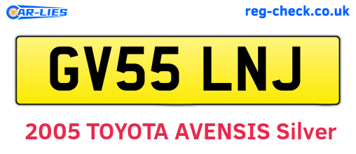 GV55LNJ are the vehicle registration plates.
