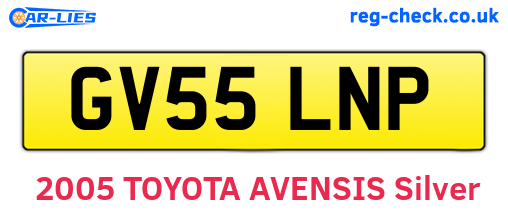GV55LNP are the vehicle registration plates.