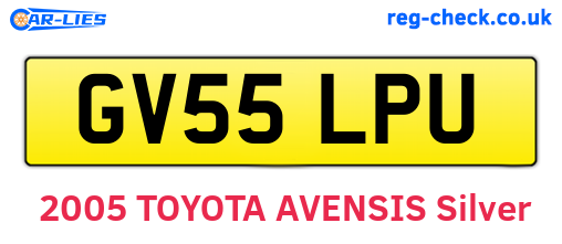 GV55LPU are the vehicle registration plates.