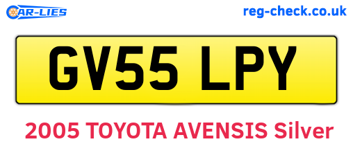 GV55LPY are the vehicle registration plates.