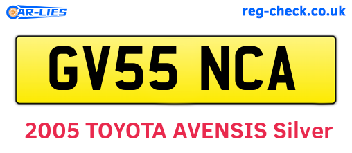 GV55NCA are the vehicle registration plates.
