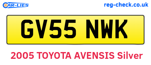 GV55NWK are the vehicle registration plates.