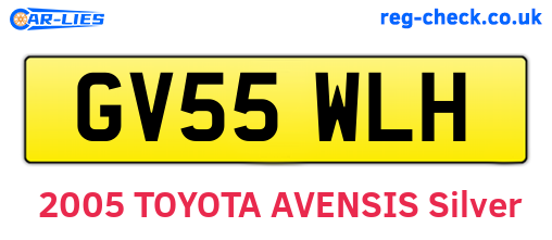 GV55WLH are the vehicle registration plates.