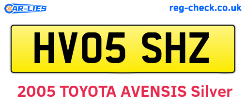 HV05SHZ are the vehicle registration plates.