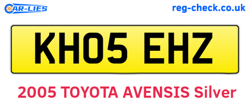 KH05EHZ are the vehicle registration plates.