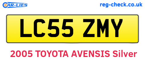 LC55ZMY are the vehicle registration plates.