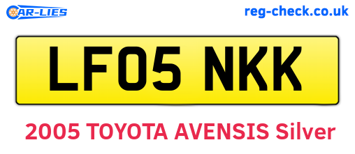 LF05NKK are the vehicle registration plates.