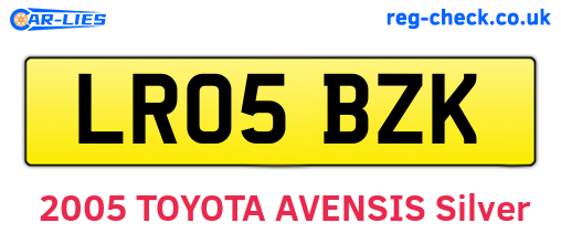 LR05BZK are the vehicle registration plates.