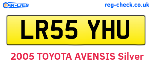 LR55YHU are the vehicle registration plates.