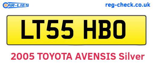 LT55HBO are the vehicle registration plates.