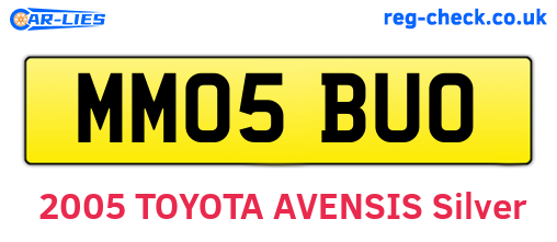 MM05BUO are the vehicle registration plates.