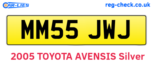 MM55JWJ are the vehicle registration plates.