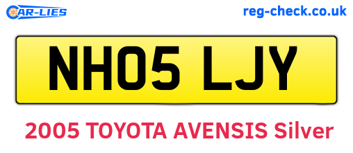 NH05LJY are the vehicle registration plates.