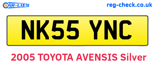 NK55YNC are the vehicle registration plates.
