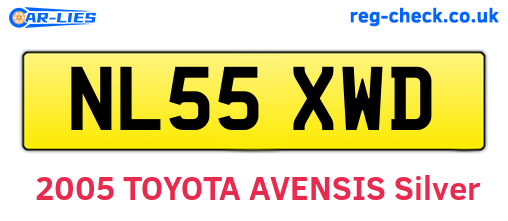 NL55XWD are the vehicle registration plates.
