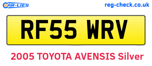 RF55WRV are the vehicle registration plates.