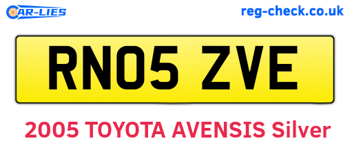 RN05ZVE are the vehicle registration plates.