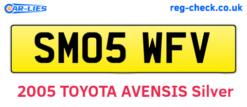 SM05WFV are the vehicle registration plates.