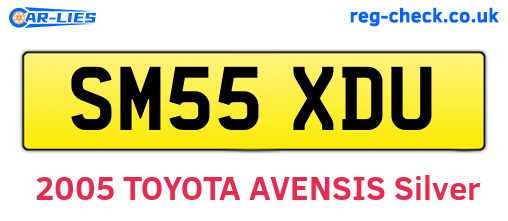 SM55XDU are the vehicle registration plates.