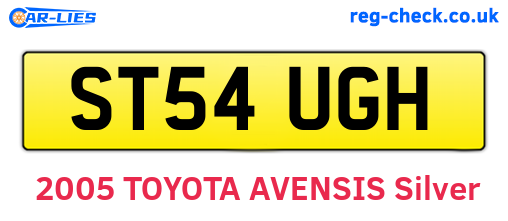 ST54UGH are the vehicle registration plates.