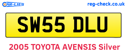 SW55DLU are the vehicle registration plates.