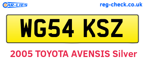 WG54KSZ are the vehicle registration plates.