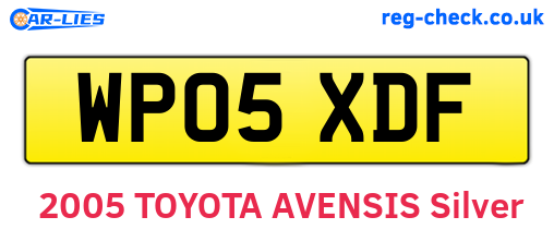WP05XDF are the vehicle registration plates.