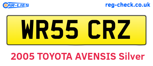 WR55CRZ are the vehicle registration plates.