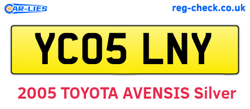 YC05LNY are the vehicle registration plates.