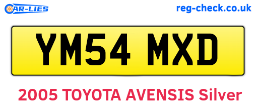 YM54MXD are the vehicle registration plates.