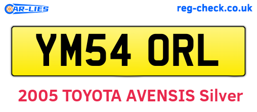 YM54ORL are the vehicle registration plates.