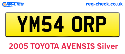 YM54ORP are the vehicle registration plates.