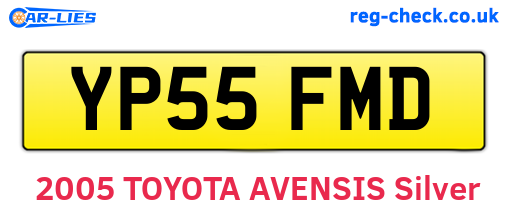 YP55FMD are the vehicle registration plates.