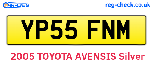 YP55FNM are the vehicle registration plates.
